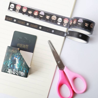 วาชิเทป เทปกาวตกแต่ง ยาว 5 เมตร เทปสีสันสดใส washi Anime Jujutsu Kaisen Itadori Yuuji Gojou Satoru Fushiguro Megumi Kugisaki Nobara Washi Tape Decorative Adhesive Masking Tape For Stickers Scrapbooking DIY Stationery kids gift