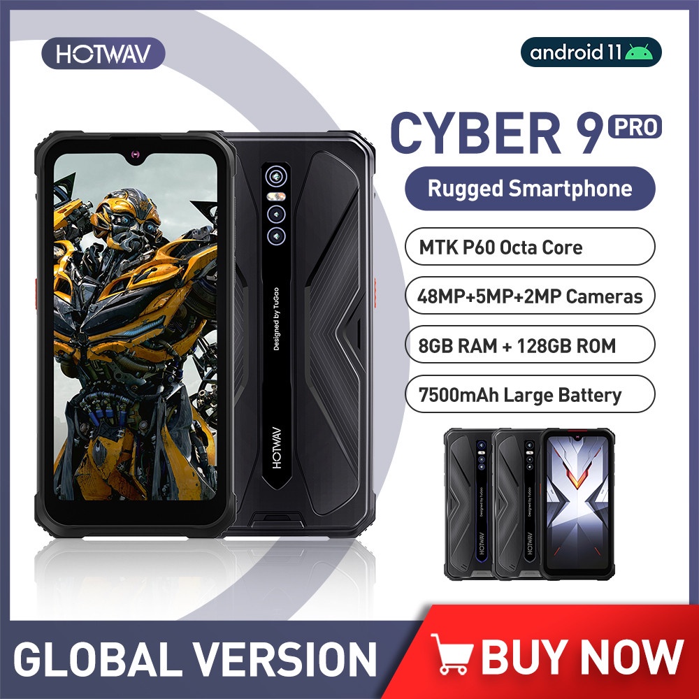 HOTWAV Cyber 9 Pro Rugged Smartphone Helio P60 8GB 128GB Mobile Phone 6 ...