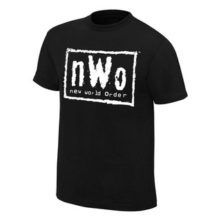 เสื้อยืดสีขาวWWE Wear nwo Retro เสื้อยืดสีดำS-4XL