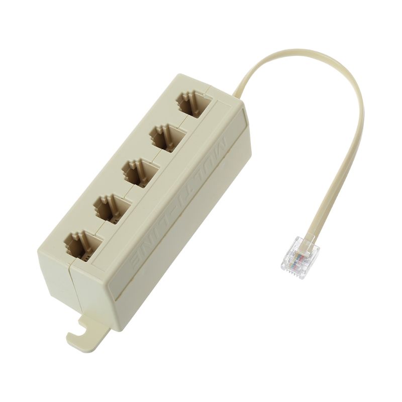 R* RJ11 แจ็ค 5 ทาง Outlet โทรศัพท์โทรศัพท์ Modular Line Splitter ปลั๊ก ...