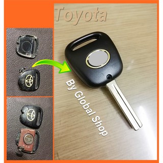 กรอบกุญแจ Toyota ดอกแบบร่องกลาง ปุ่มกดด้านข้าง พร้อมโลโก้ โตโยต้า [ พร้อมส่ง ]🔥โค้ด NEWFLIP0000 ลด 80 บาท🔥