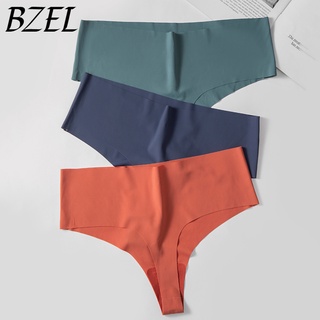 Bzel กางเกงชั้นในจีสตริง ผ้าเรยอน เซ็กซี่ ใส่สบาย ระบายอากาศ เป็นมิตรกับผิว สําหรับผู้หญิง