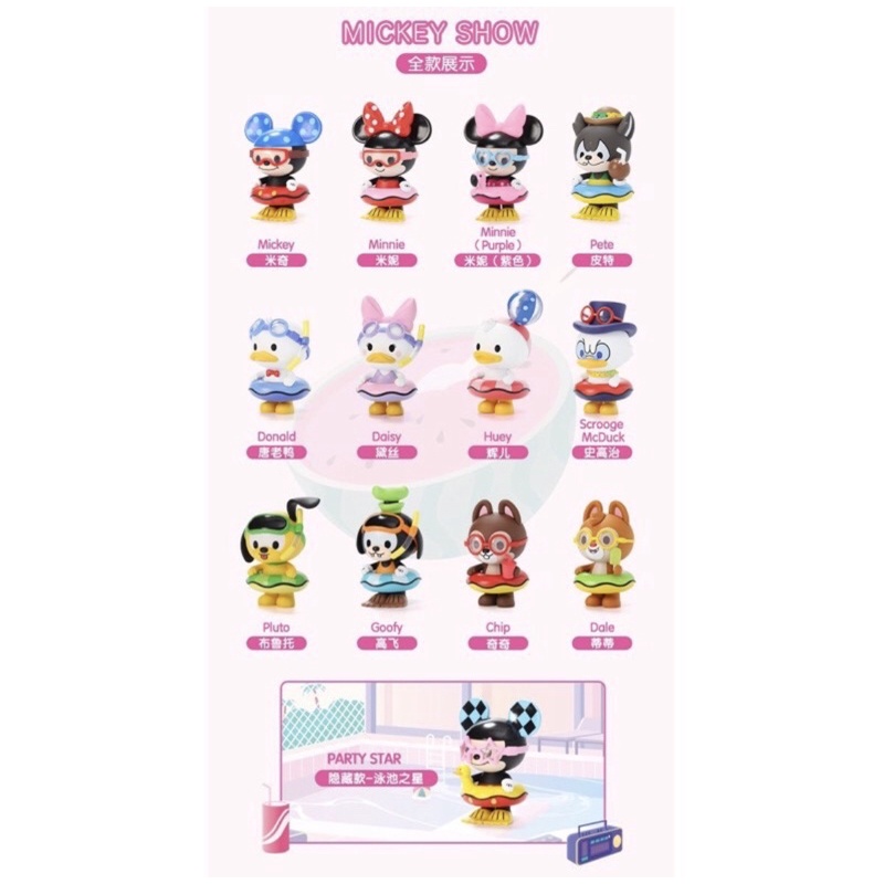 พร้อมส่งยกกล่อง-pop-mart-mickey-and-friends-pool-party-series-ของแท้-100-ใหม่ยังไม่แกะซีล