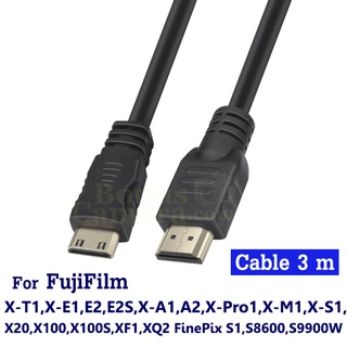 สาย HDMI ต่อ FujiFilm X-T1,X-E1,E2,E2S,X-A1,A2,X-Pro1,X-M1,X20,X100,X100S,FinePix S1,S8600,HS50EXR เข้ากับ HD TV,Monitor
