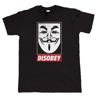 เสื้อยืดโอเวอร์ไซส์เสื้อยืด ลายหน้ากาก Anonymous สําหรับผู้ชายS-3XL