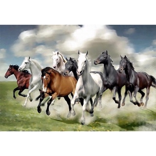 ภาพมงคล รูปภาพพญาม้าศึก พญาม้าขาว warhorse ขนาด  A3 12x18 นิ้ว ไม่มีกรอป , A4 8×12 นิ้ว มีกรอบ และ A5 5x7พร้อมกรอป สำหรั