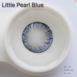 Little Pearl Blue (1)(2) Contact Lens มินิ สีฟ้า ฟ้า ทอง บิ๊กอาย Pretty Doll Bigeyes Mini คอนแทคเลนส์ ค่าสายตา สายตาสั้น