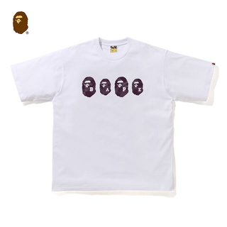 HH BAPE Mens Spring and Summer Ape Head Letter Printing Camouflage Pattern Simple Short-sleeved T-shirt 110064G คอกลม