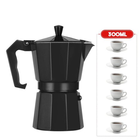 ราคาและรีวิวMoka Pot 6 ถ้วย 300ml กาต้มน้ํากาแฟ หม้อต้ หม้อต้มกาแฟ กาต้มกาแฟ เครื่องชงกาแฟ มอคค่าพอท หม้อต้มกาแฟแบบแรง