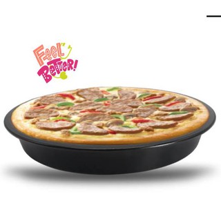 Non Stick Pizza Pan 7นิ้ว อุปกรณ์ ถาดอบพิซซ่า อบขนม เคลือบผิว ไม่ติดกระทะ เทฟล่อน ขนาด7 นิ้ว ก้นถาดลึก 1นิ้ว(1ถาด)