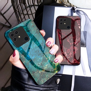 2022 New ใหม่ เคสโทรศัพท์ Phone Cell Case for Xiaomi Redmi 10C 10 Marble Tempered Glass Shell Hard Back Cover เคส Redme Redmi10C Handphone Casing