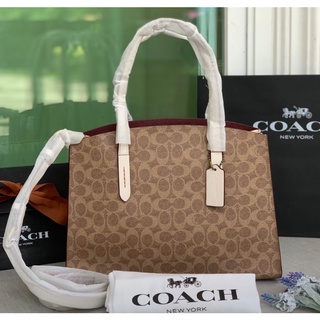 🎀 (สด-ผ่อน) กระเป๋าสะพาย 14 นิ้ว Coach 31210 มีถุงผ้า Coach Charlie Carryall In Signature Canvas