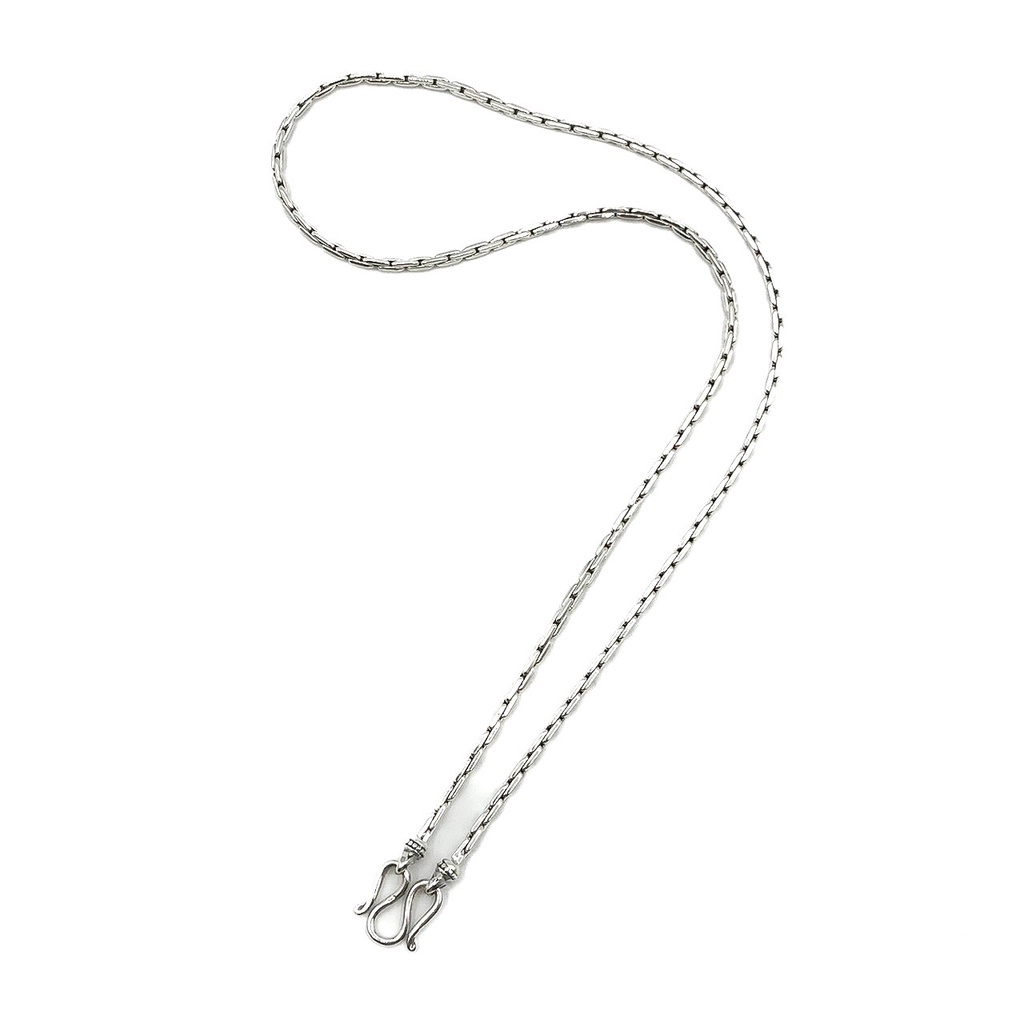 สร้อยคอเงินถักลายเมล็ดข้าว-ลายโซ่เรือ-เงินแท้-925-dsp-925-sterling-silver-chain-necklace-nsp0039