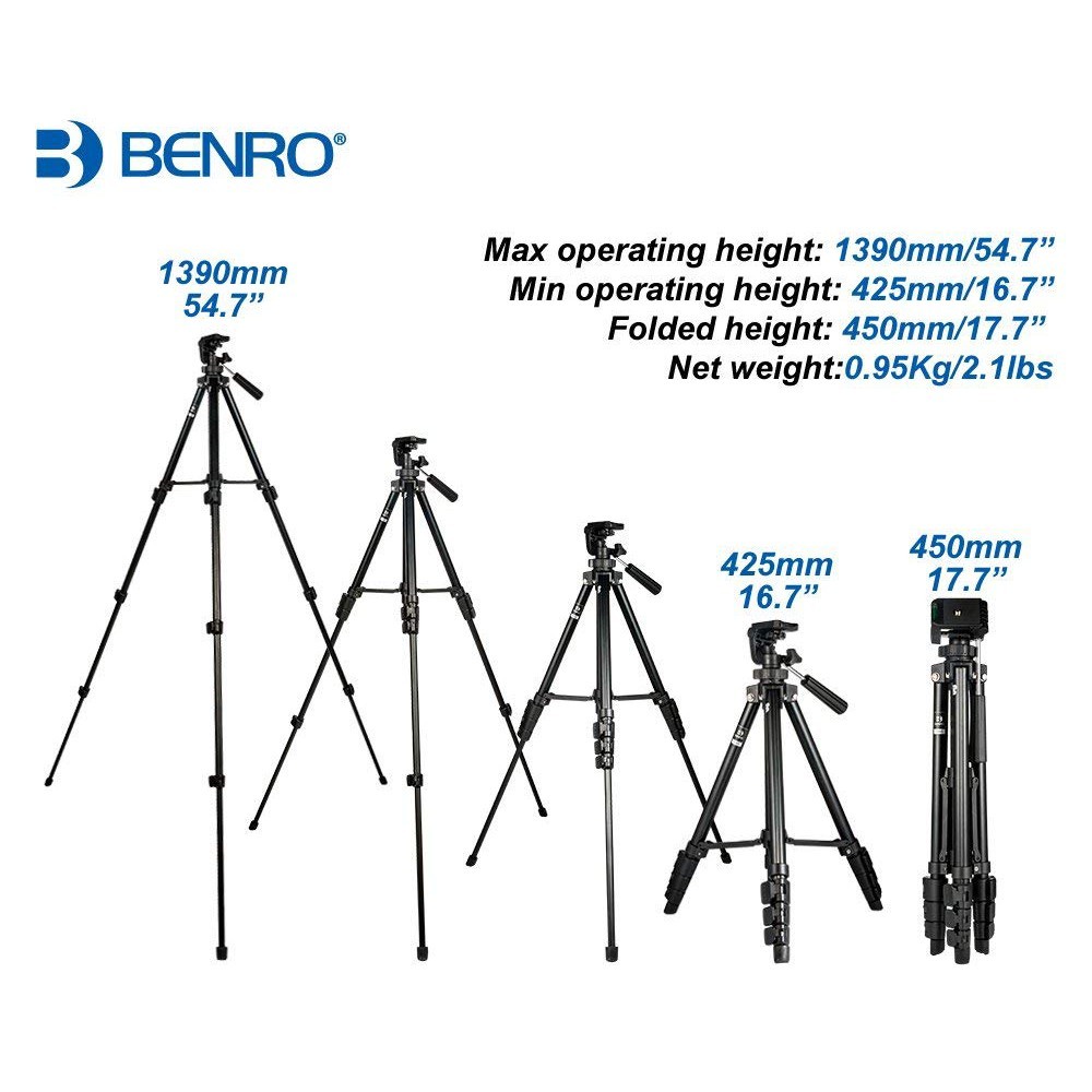 benro-t560-56-5-inch-digital-slr-camera-aluminum-travel-portable-tripod-with-bag-s0959