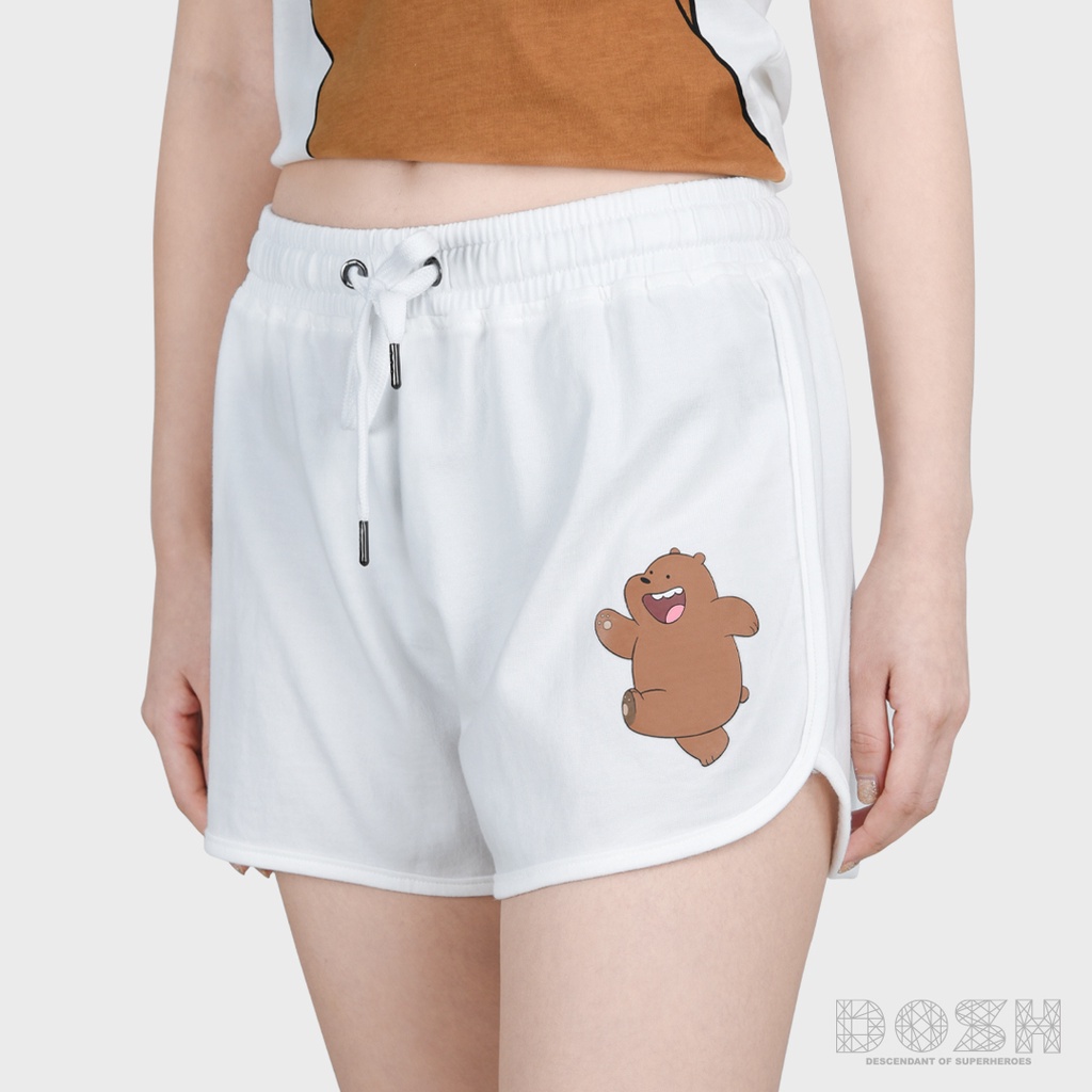 dosh-womens-shorts-we-bare-bears-กางเกงขาสั้นลำลอง-ผู้หญิง-สีขาว-dbbwr1000-wh