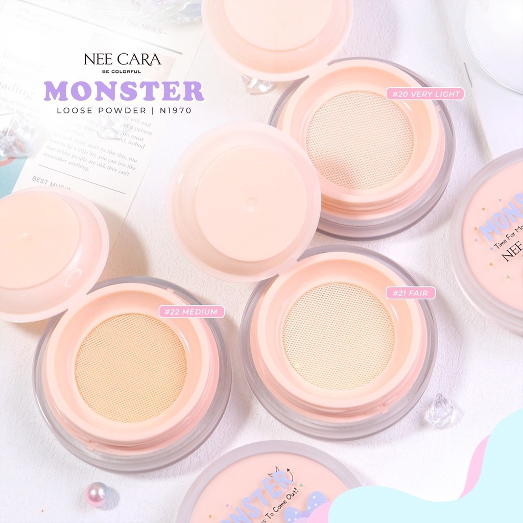 nee-cara-monster-loose-powder-n1970-neecara-นีคาร่า-แป้งฝุ่นมอนส์เตอร์-แป้งฝุ่น-x-1-ชิ้น-abcmall