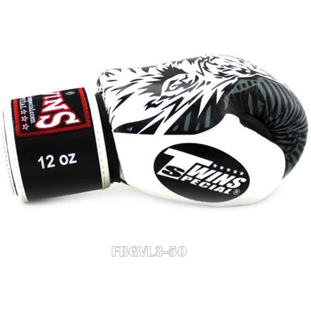 ภาพหน้าปกสินค้านวมชกมวย Twins Special Boxing Gloves Fancy FBGVL3-50 White Wolf จากร้าน thequeenglobal บน Shopee