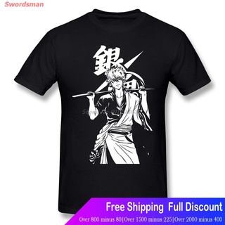 Swordsman เสื้อยืดลำลอง เสื้อยืดคอกลมพิมพ์ลาย Sakata Gintoki Manga Gintama สําหรับผู้ชาย Short sleeve T-shirts