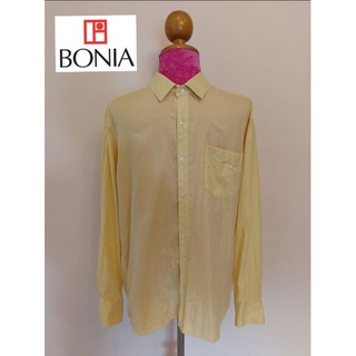 BONIA QBrand_2nd hand เสื้อเชิ้ตแขนยาวผ้าฝ้าย​ 100%/ Size 15.5/ แท้มือสองกระสอบนำเข้า​