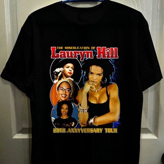 เสื้อยืดโอเวอร์ไซส์เสื้อยืด ผ้าฝ้ายแท้ พิมพ์ลาย Lauryn Hill สไตล์วินเทจ สําหรับผู้ชายS-3XL