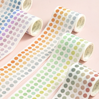 ภาพหน้าปกสินค้า[พร้อมสต็อก] Morandi วาชิเทป สติกกอร์ลายจุด สีสันสดใส กระดาษญี่ปุ่น สำหรับแต่งสมุดไดอารี่ ที่เกี่ยวข้อง