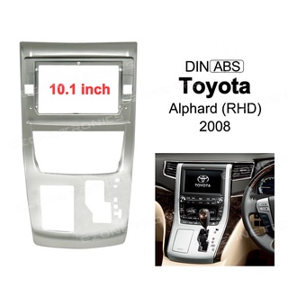 อะแดปเตอร์ DVD 1/2Din สําหรับกรอบแดชบอร์ด เครื่องเล่นวิทยุ Toyota Alphard 2008 10.1 นิ้ว