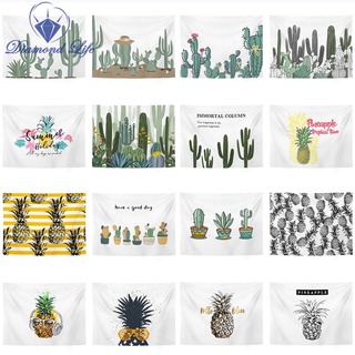 ภาพหน้าปกสินค้าแขวนผนัง  ผ้าแขวนตกแต่งใช้สำหรับตกแต่งห้อง   ตกแต่งผนัง  Gift  ผ้าติดผนัง  Cactus Pineappleพื้นหลัง ซึ่งคุณอาจชอบสินค้านี้