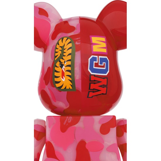 Bearbrick Bape Clear ABC Camo Shark Set 100% + 400% (6 ตัว