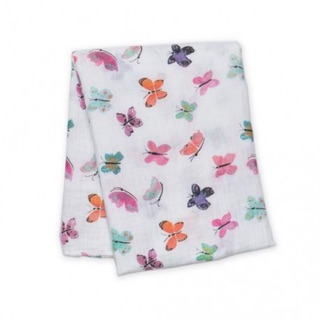 Lulujo ผ้าอ้อมมัสลินคอตตอน Cotton Muslin Swaddle - Butterfly