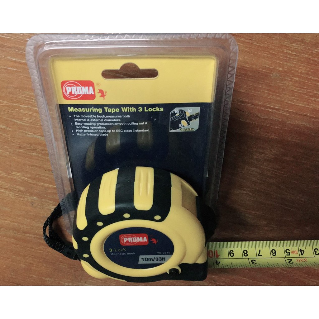 ตลับเมตร PROMA 3-LOCK 7.5 เมตร ผ่านการตรวจสอบ | Shopee Thailand