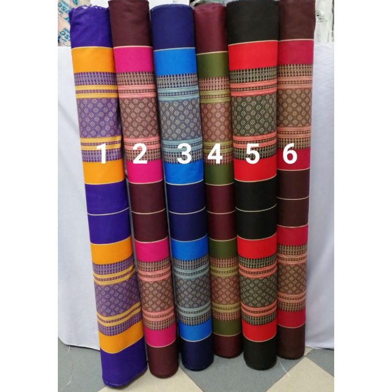รูปภาพสินค้าแรกของผ้าลายไทยผ้าโพลีฯผ้าเมตรราคา22​ บาท/เมตร