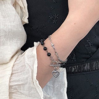 ภาพหน้าปกสินค้าJ&L Fashion Women Alloy Heart Cross Geometry Bracelet ที่เกี่ยวข้อง