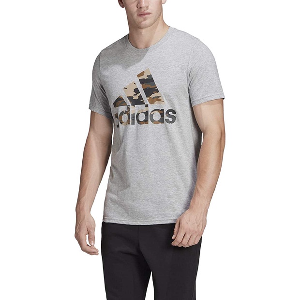 adidasเสื้อยืดแขนสั้น-adidas-mens-tee-casual-look-t-shirt-grey-fr8266-m-adidasshort-sleeve-t-shirts-f