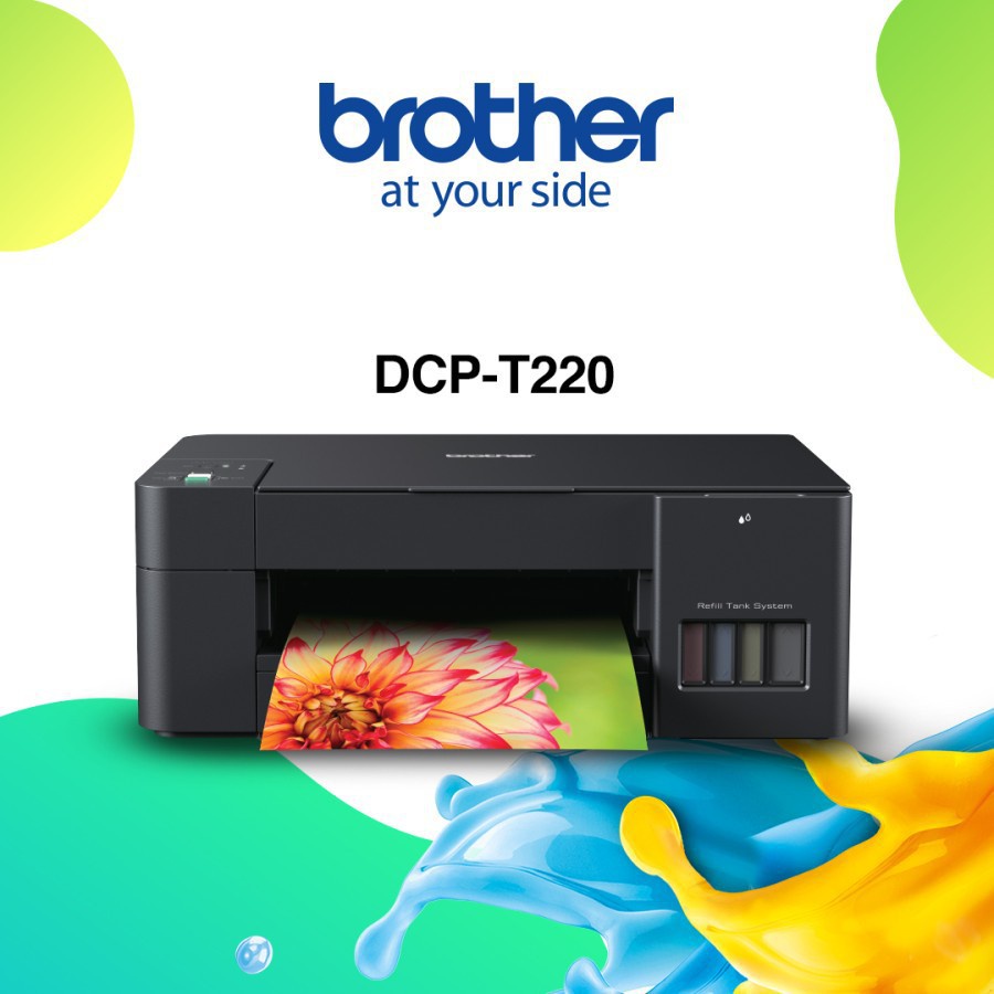 printer-brother-dcp-t220-print-scan-copy-เครื่องพร้อมหมึกแท้-4สี