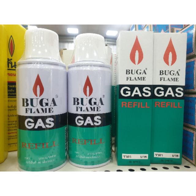 Buga Flameแก๊สกระป๋อง แก๊สเติมไฟแช็ค เติมไฟแช็ค | Shopee Thailand