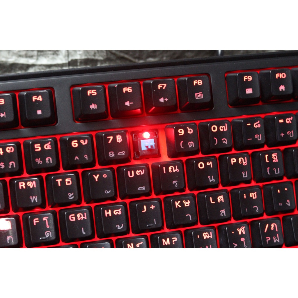 KEYBOARD (คีย์บอร์ด) Tt ESPORTS MEKA PRO (CHERRY MX BLUE) (RED LED) (EN ...