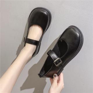 สินค้า 🔥Hot Sale รองเท้าหนังขนาดเล็กนักเรียนหญิงในช่วงฤดูร้อนเกาหลีป่าใหม่สไตล์อังกฤษย้อนยุคแบนสบาย ๆ พี่สาวนุ่มพยาบาลรองเท้าผ