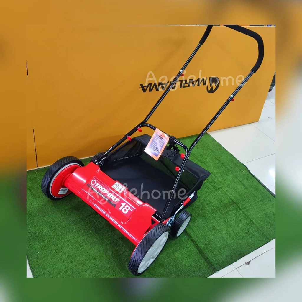 TROY-BILT รถตัดหญ้าแบบเข็น รถเข็นตัดหญ้าสนาม แบบไม่ใช้เครื่องยนต์ รุ่น 16 นิ้ว ไม่มีถุงเก็บหญ้า 18 นิ้ว มีถุงเก็บหญ้า