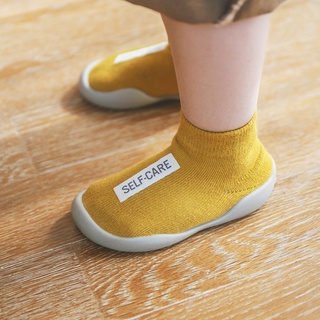 รองเท้าเด็ก พื้นยางนิ่ม แบบถัก กันลื่น สำหรับเด็กวัยหัดเดิน ไม่จำกัดเพศ