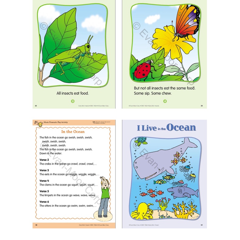 พร้อมส่ง-แบบฝึกหัดภาษาอังกฤษสำหรับเด็กอนุบาล-early-bird-evan-moor-activity-book-early-learning-ages-4-total-8-books-kindergart