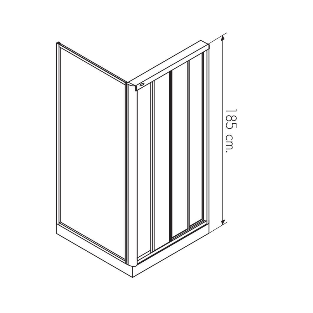 ฉากกั้นอาบน้ำ-bathroom-design-slide90l-90x90-ซม-ฉากกั้นอาบน้ำผลิตด้วยกระจกนิรภัยความปลอดภัยสูงดีไซน์แบบเหลี่ยมผสมผสานด้