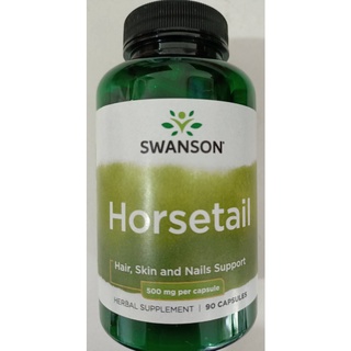 Swanson Horsetail 500 mg 90 แคปซูล สารสกัดจากหญ้าหางม้า ฟื้นฟูผมเสีย บำรุงเส้นผมให้แข็งแรง