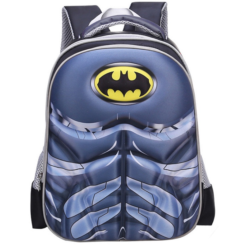กระเป๋านักเรียนชาย-กระเป๋านักเรียนเด็กอนุบาล-ความจุขนาดใหญ่-กระเป๋านักเรียนสีดำ-ผ้าใบ-spiderman-batman-ที่เหมาะกับชายและหญิง