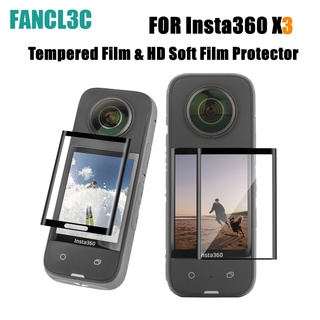 Sunnylife สำหรับ Insta360 X3 กระจกนิรภัยฟิล์ม Protector HD ป้องกันการระเบิด Soft Anti-scratch Film Protector สำหรับ Insta360 X3 อุปกรณ์เสริม