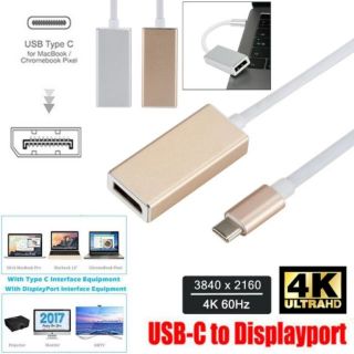 ภาพหน้าปกสินค้าUSB-C USB 3.1 TYPE-C TO DP Display Port Converter สายเคเบิล 10Gbps 4K 30HZ 1080P 60HZ AV สายไฟสำหรับ แมคbook Air 12 ที่เกี่ยวข้อง