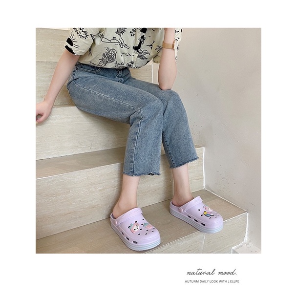 ภาพสินค้าพร้อมส่ง รองเท้าหัวโตผู้ใหญ่ เมโลดี้ สีพาสเทล น่ารักสุดๆ รองเท้าแตะยางนิ่มแบบสวมรัดส้น จากร้าน plaikhemshop บน Shopee ภาพที่ 5