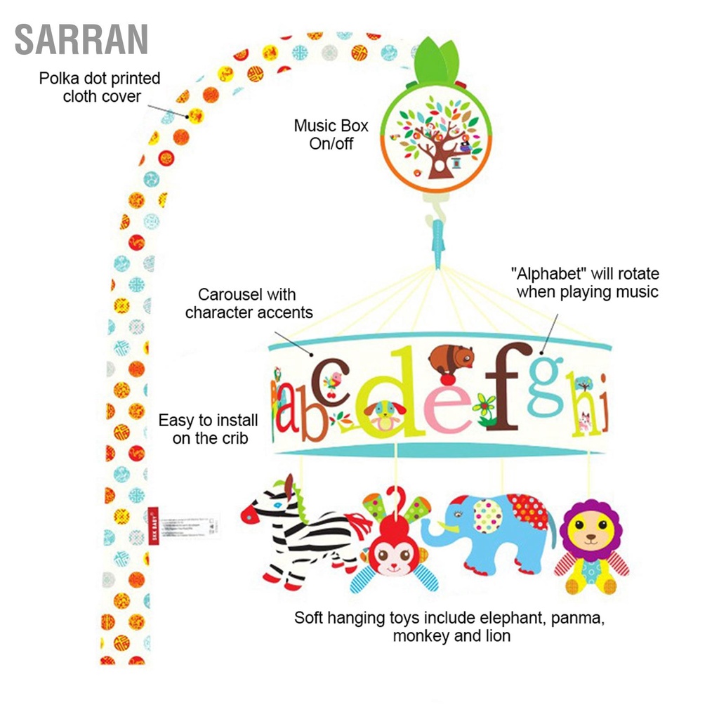 sarran-โมบายกระดิ่งแขวนรถเข็นเด็ก-ของเล่นสําหรับเด็กวัยหัดเดิน