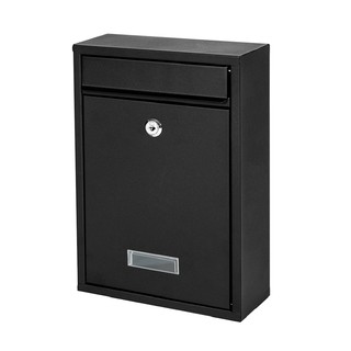 สินค้า ตู้จดหมาย ตู้ไปรษณีย์ สีดำ MOUNTAIN รุ่น 006 ขนาด 21.5x8x32 cm. ตู้รับจดหมาย ตู้ไปรษณีย์ กล่องจดหมาย ตู้ใส่จดหมาย