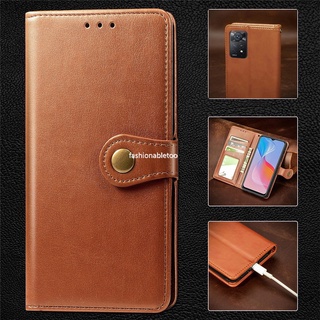 เคสโทรศัพท์หนัง ฝาพับแม่เหล็ก กันกระแทก พร้อมช่องใส่บัตร สําหรับ Xiaomi Redmi Note 11 pro 11s Note11pro 4G 5G