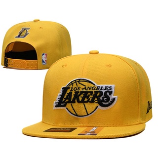 หมวกฮิปฮอป NBA TEAM Los Angeles Lakers Snapback หมวกผ้าฝ้ายปรับได้ Unisex หมวกลําลอง